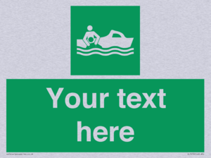 Custom sign safe condition Rescue boat